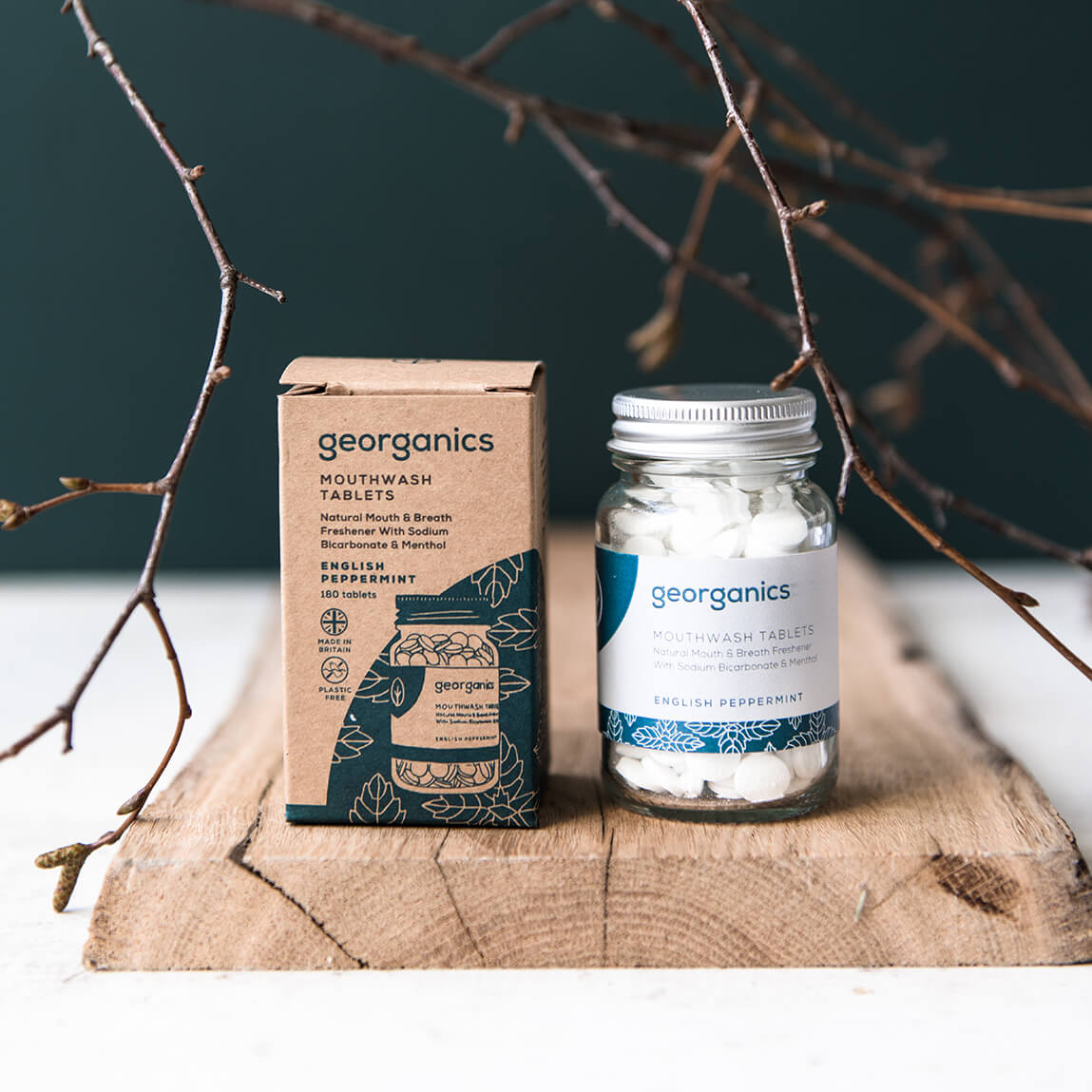 Georganics English Peppermint Mouthwash Tablets - Life Before Plastik